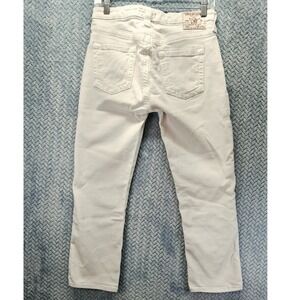 Y2K True Religion Jennie Curvy Mid Rise Super Skinny White Jeans Size 27